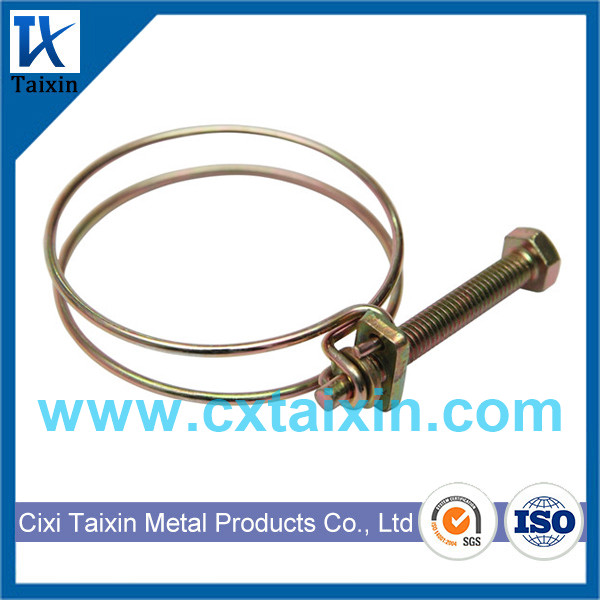 双钢丝喉箍 - 铁镀锌